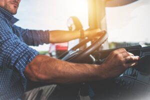 Semi,truck,driver,job.,caucasian,trucker,preparing,for,long,haul