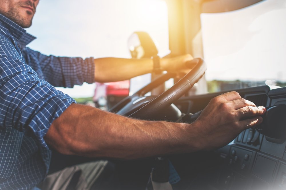 Semi,truck,driver,job.,caucasian,trucker,preparing,for,long,haul